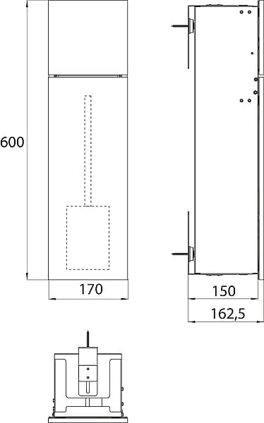 emco ASIS Pure Unterputz-Schrankmodul für die Klobürstengarnitur, Badezimmerschrank mit Toilettenpapierhalter, Hochschrank mit "Push to Open"-Funktion, Anschlag rechts, Weiß matt Bild 3