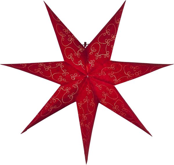 Star 501-19, Papierstern "Decorus", 7 zackig, Rot
