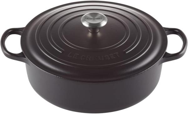 Le Creuset Gourmet-Bräter Signature 30 cm rund Schwarz 6,2 L