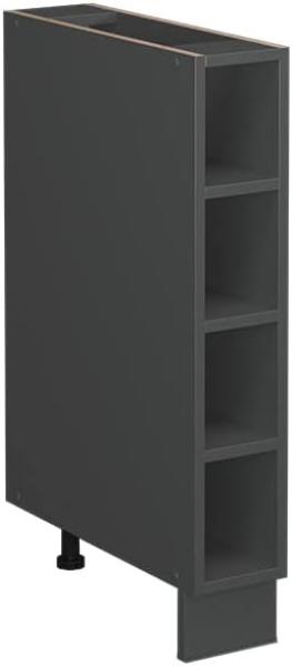 Vicco Küchenschrank Küchenmöbel Fame-Line modern Küche Einbauküche Küchenzeile Blende Unterschrank Hochschrank Hängeschrank (Anthrazit ohne Front, Regalunterschrank 15 cm)