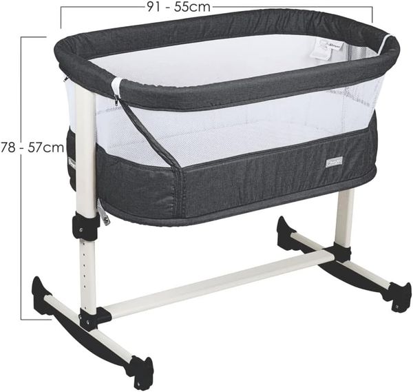BabyGo Vivaldi Wiege Beistellbett black - gold Bild 7