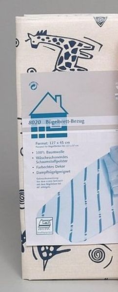 Bügelbrettbezug BW 127 x 45 cm für Tisch 122 x 37 cm, 1601E