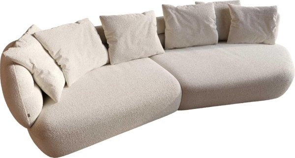 Sofa Roya 320x140 cm Bouclé Creme-Weiß