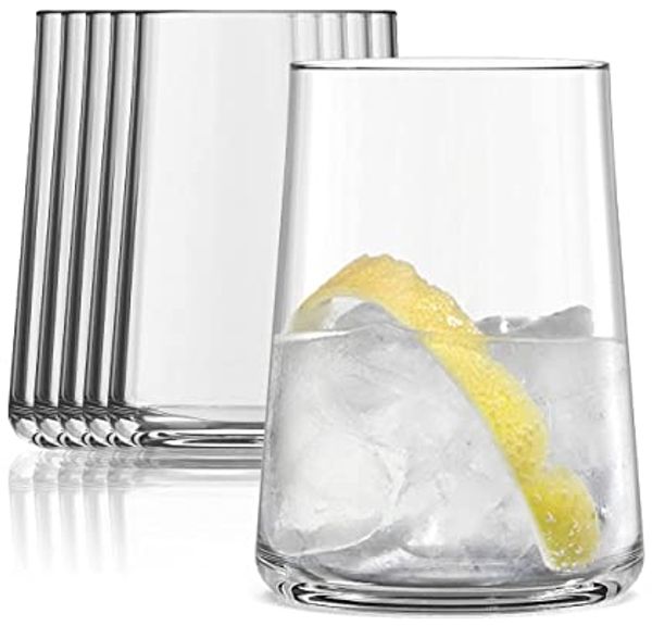 SAHM Weinglas Weingläser ohne Stiel 6er Set - Gläser Set 430 ml - Weißweingläser, 6-tlg, Glas, edles Weißweinglas