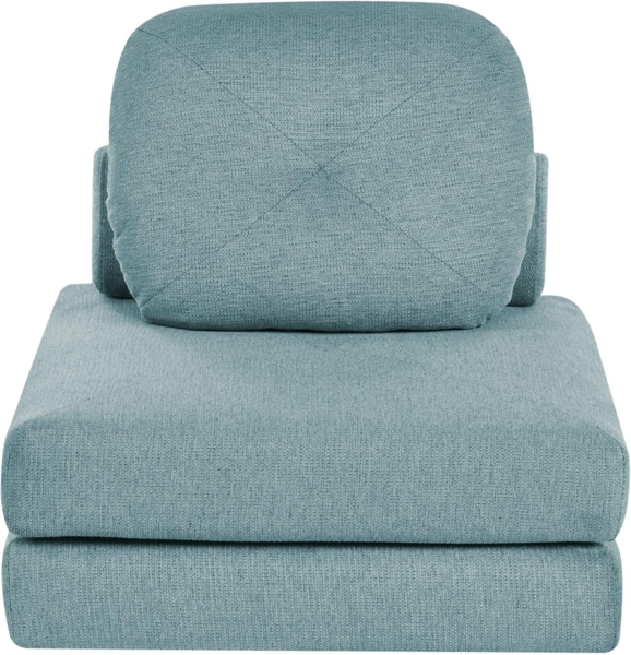 Beliani 'OLDEN' 1-Sitzer Bodensofa mit Schlaffunktion, Mintgrün, Stoff