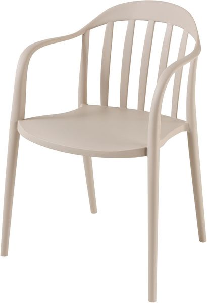 riess-ambiente Gartenstuhl STUDIO ITALIA taupe - Kunststoff, In-/Outdoor, wetterfest, stapelbar (Einzelartikel, 1 St), pflegeleichter Balkonstuhl · leichtes Design · stabil · für Terrasse