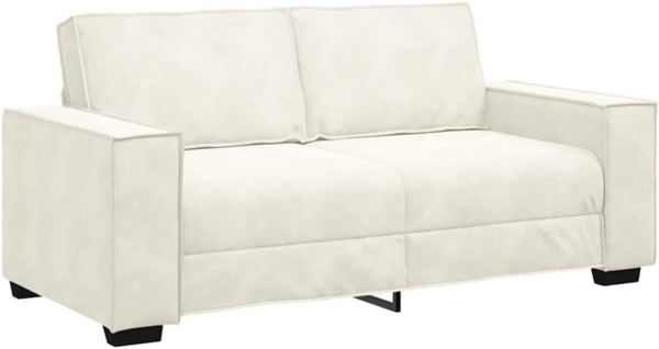 vidaXL 2-Sitzer-Sofa Creme 140 cm Samt 4105028