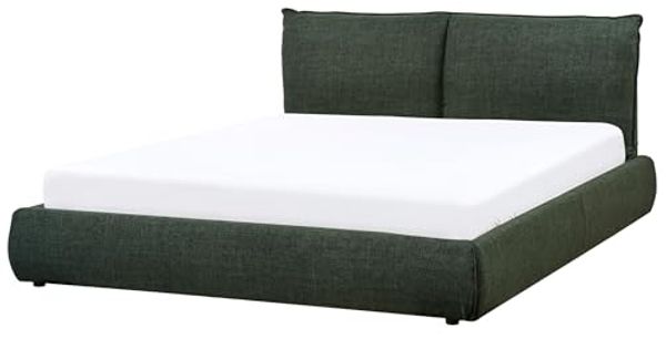 Wasserbett Stoff VINAY 160 x 200 cm Dunkelgrün