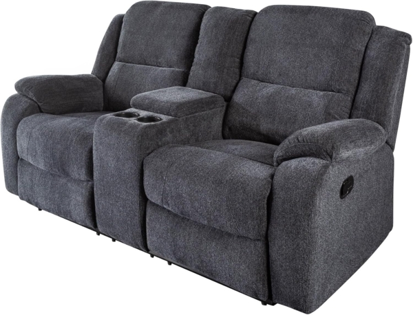 riess-ambiente Sessel HOLLYWOOD dunkelgrau - Kinosessel, Fernsehsessel, verstellbar, Wohnzimmer · Getränkehalter · Strukturstoff · Federkern · Modern