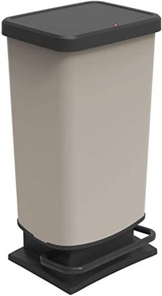 Rotho 'Paso' Treteimer, Kunststoff, 40 Liter, Taupe