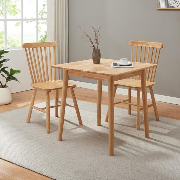 Esstisch Klijori für 2 Personen 75x75x74 cm Holz Natur [en. casa]