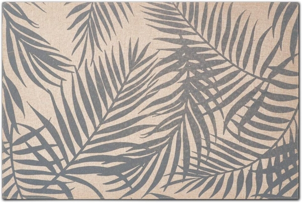 Zeller Present Platzset 'Palme', Polyleinen, grau