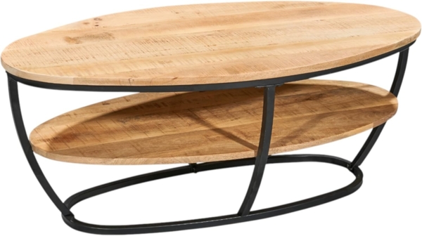 moebel-dich-auf Couchtisch JAIPUR 2, Tischplatte aus hochwertigem Mango Holz