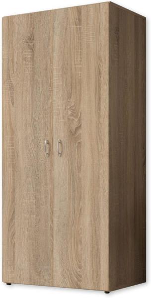 Drehtürenschrank Bassum / Base 2, Holzwerkstoff, Kunststoff, Holzfarben, 80 x 177 x 52 cm