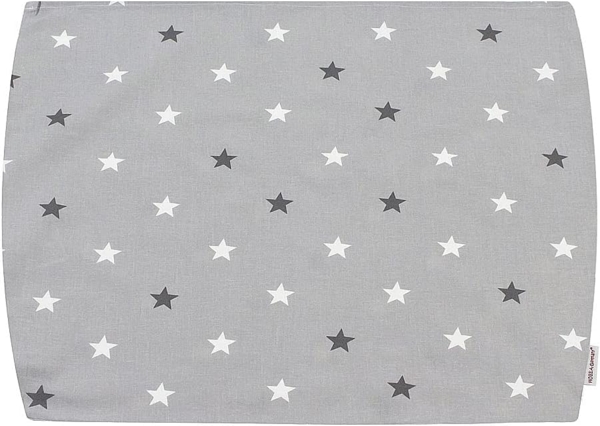 HOBEA-Germany Baby-Lagerungsbezug für Stillkissen XXL Lagerungskissen Schwangerschaftskissen Seitenschläferkissen groß (Sternenmuster grau)