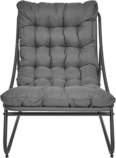 HOME DECO FACTORY, HDO0375, Ergonomischer anthrazitfarbener Outdoor-Sessel, modernes und Elegantes Design, optimaler Komfort, pflegeleicht, vielseitig für den Innen- und Außenbereich, 68 x 855 x 88 cm Bild 3