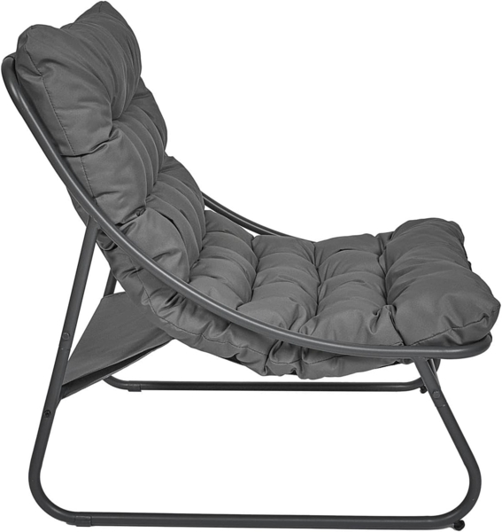 HOME DECO FACTORY, HDO0375, Ergonomischer anthrazitfarbener Outdoor-Sessel, modernes und Elegantes Design, optimaler Komfort, pflegeleicht, vielseitig für den Innen- und Außenbereich, 68 x 855 x 88 cm Bild 4