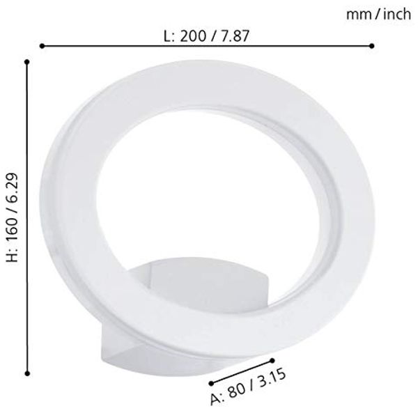 Eglo 96274 LED Outdoor Wandleuchte EMOLLIO weiß L:20cm H:16cm T:8cm IP44 Bild 5