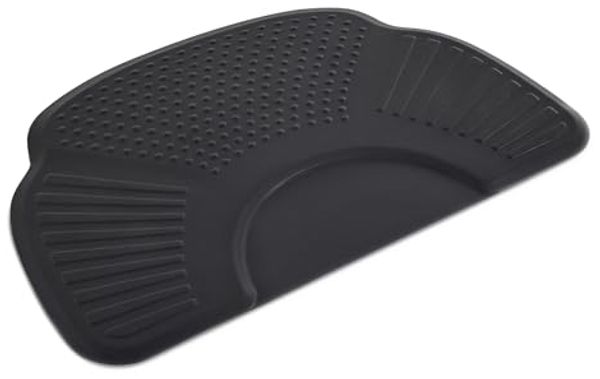 BarberPub Anti-Ermüdungsmatte für Friseure, Ergonomische Bodenmatte Friseurmatte für Barbershop Salon, Friseurbedarf 102X152 CM Halbkreis 2,5 CM dicke, M123 (Schwarz)