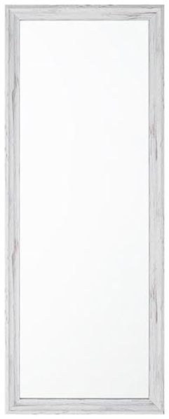 Wandspiegel weiß / Holzoptik rechteckig 50x130 cm BENON