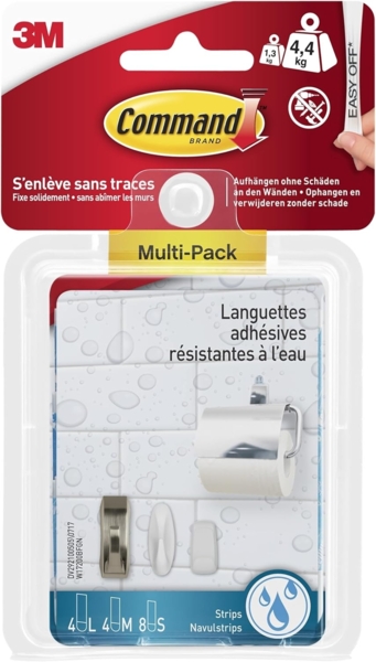 3M Klebehaken Command™ Strips, Multipack 17024VPFGN, lösbar