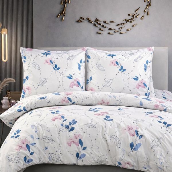 yadetextil Bettwäsche 200x220 cm Angola, Renforce, 3 teilig, Bettwäsche-Set, 200x220 cm, Angola