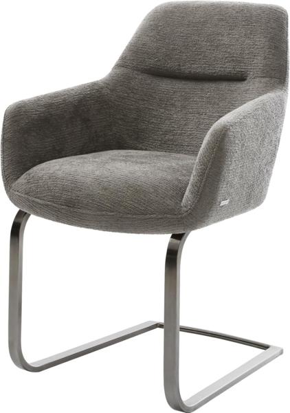 Freischwinger Pejo-Flex Bouclé Soft Schlamm Freischwinger flach Graphit Taschenfederkern