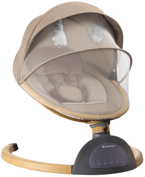 Kikkaboo Babywippe Ashlee elektrisch Schaukelfunktion Moskitonetz Fernbedienung beige