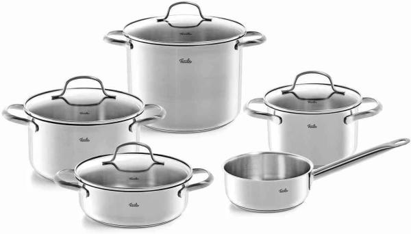 Fissler San Francisco Topf-Set 5-tlg. mit Glasdeckel und Stielkasserolle