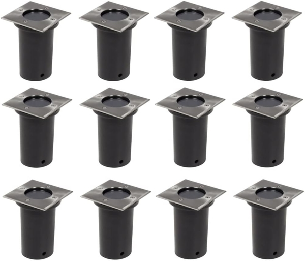 vidaXL Outdoor Bodenleuchten 12 Stk. Quadratisch 160437