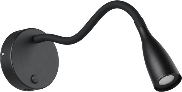 EGLO LED Wandlampe Olivandino 1, Schwanenhals Leselampe Wandmontage, Bettlampe Wand mit Schalter und USB Ladefunktion, Wandleuchte Schlafzimmer, Metall und Kunststoff in Schwarz, warmweiß