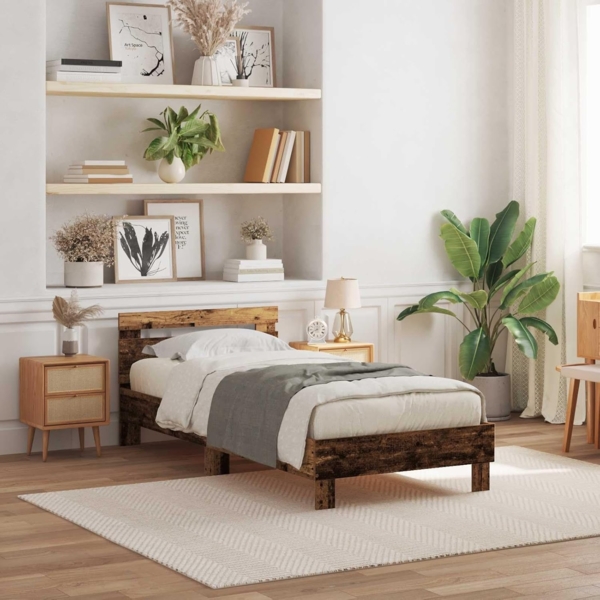 vidaXL Bettgestell Altholz 90 x 200 cm Holzwerkstoff 863795