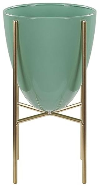Blumentopf mit Beinen LEFKI Metall 16 cm Mintgrün