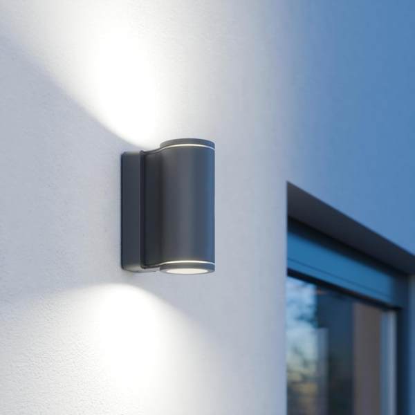 Steinel LED Außenwandleuchte L 940, inkl. GU10 LEDs, UP-/Downlight Wandleuchte außen, 3000 K warmweiß, Aluminium, Anthrazit Bild 2