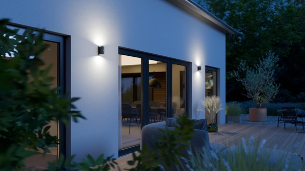 Steinel LED Außenwandleuchte L 940, inkl. GU10 LEDs, UP-/Downlight Wandleuchte außen, 3000 K warmweiß, Aluminium, Anthrazit Bild 3