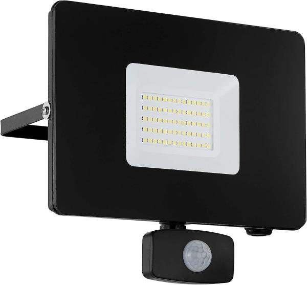 Eglo 97463 LED Outdoor Wandleuchte FAEDO 3 schwarz klar L:20,5cm H:20cm T:5cm Sensor IP44