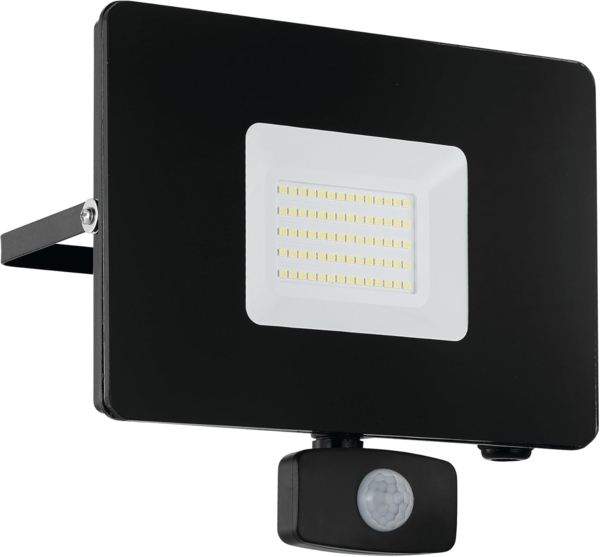 Eglo 97463 LED Outdoor Wandleuchte FAEDO 3 schwarz klar L:20,5cm H:20cm T:5cm Sensor IP44