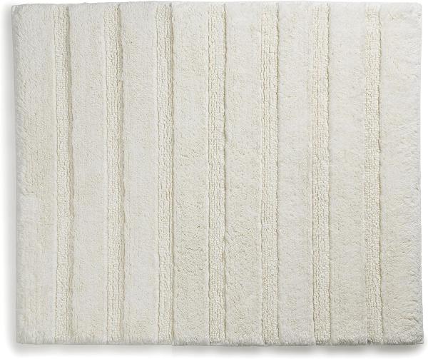 Kela Badematte Megan, 65 cm x 55 cm, 100% Baumwolle, Offwhite, rutschhemmend, waschbar bis 30° C, geeignet für Fußbodenheizung, 23580