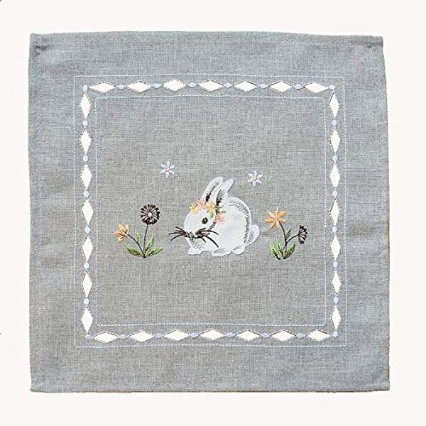texpot Tischdecke Tischläufer Stickerei Hasen Frühling Ostern Dekoration (1-tlg)