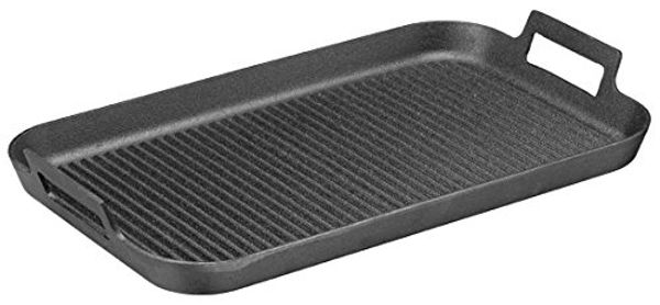 Skeppshult NOIR Grillplatte Gusseisen 40 x 25 cm mit Handgriffen - Schwarz