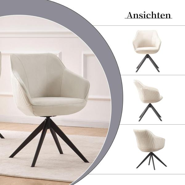 B&D home Drehstuhl Katja, drehbar, Sitzschale Bild 7