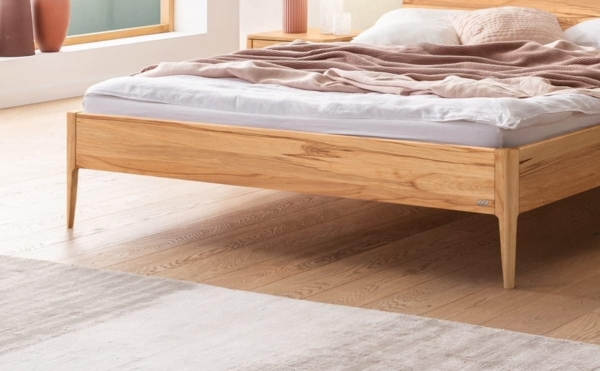 Hasena Lounge Spezia 160x210 Wildbuche natur, geölt - Fusshöhe 25 cm Massivholzbett Bild 4