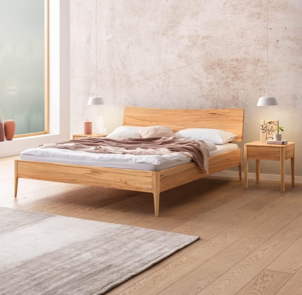 Hasena Lounge Spezia 160x210 Wildbuche natur, geölt - Fusshöhe 25 cm Massivholzbett Bild 5