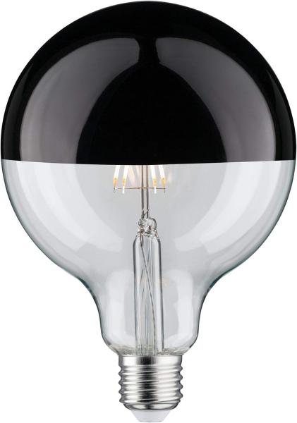 Paulmann 28680 LED Globe 6,5 Watt E27 Kopfspiegel Schwarzchrom Warmweiß dimmbar