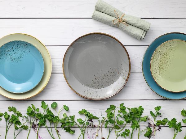 CreaTable 20963 Nature Collection Speiseteller, Suppenteller, Dessertteller, grün, 12-teilig (1 Set) Bild 3