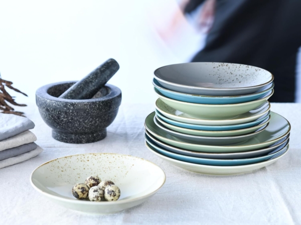 CreaTable 20963 Nature Collection Speiseteller, Suppenteller, Dessertteller, grün, 12-teilig (1 Set) Bild 9