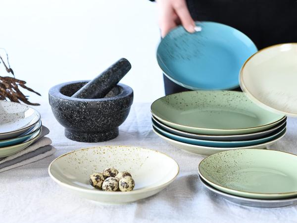 CreaTable 20963 Nature Collection Speiseteller, Suppenteller, Dessertteller, grün, 12-teilig (1 Set) Bild 6