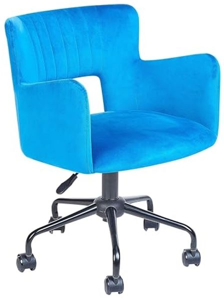 Bürostuhl Samtstoff Blau SANILAC