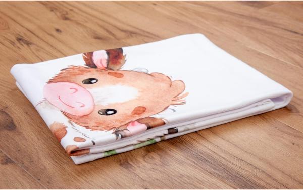 Süßes Kälbchen Soft-Peach Flauschdecke 75x100 cm Bild 4