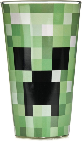 Paladone Glas Minecraft Trinkglas Creeper, 1-tlg, Offiziell lizenziertes Trinkglas